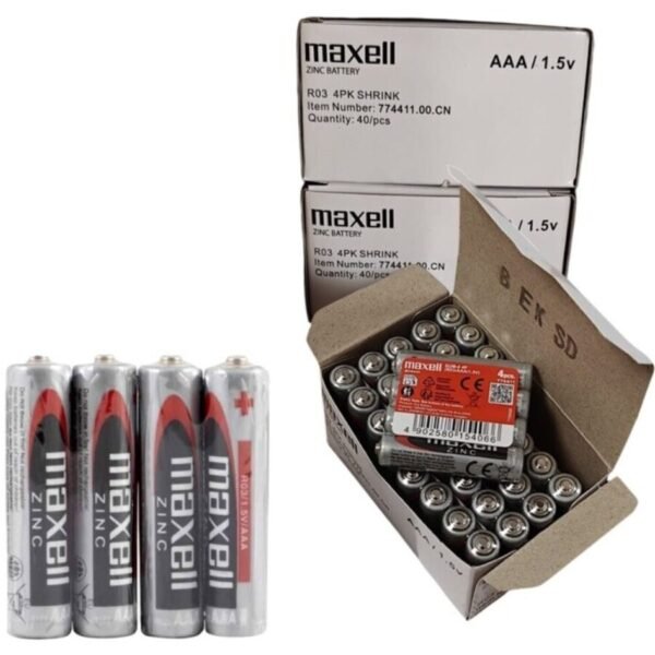 MAXELL - PILHA SALINA MANGANESO AAA R03 RETRÁTIL*4 - Image 3