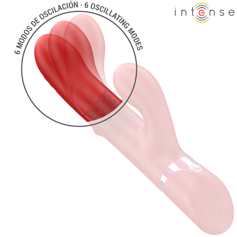 INTENSE - LELE VIBRADOR MULTIFUNCIONAL ROTATIVO & OSCILAÇÃO & ESTIMULAÇÃO VERMELHO - Image 4
