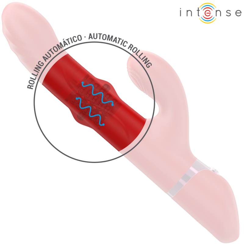INTENSE - LELE VIBRADOR MULTIFUNCIONAL ROTATIVO & OSCILAÇÃO & ESTIMULAÇÃO VERMELHO - Image 5