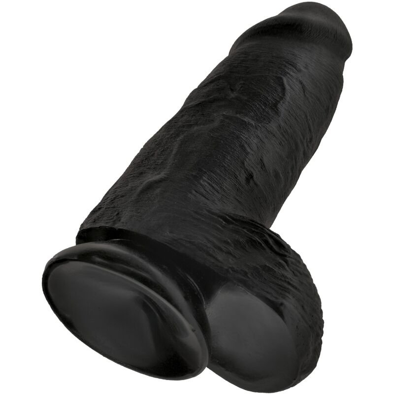KING COCK - PÊNIS GORDINHO REALISTA 23 CM PRETO - Image 4