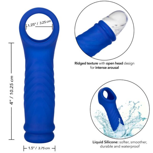 CALEXOTICS - ADMIRAL WAVE PENIS COVER LÍQUIDO SILICONE AZUL - Image 4