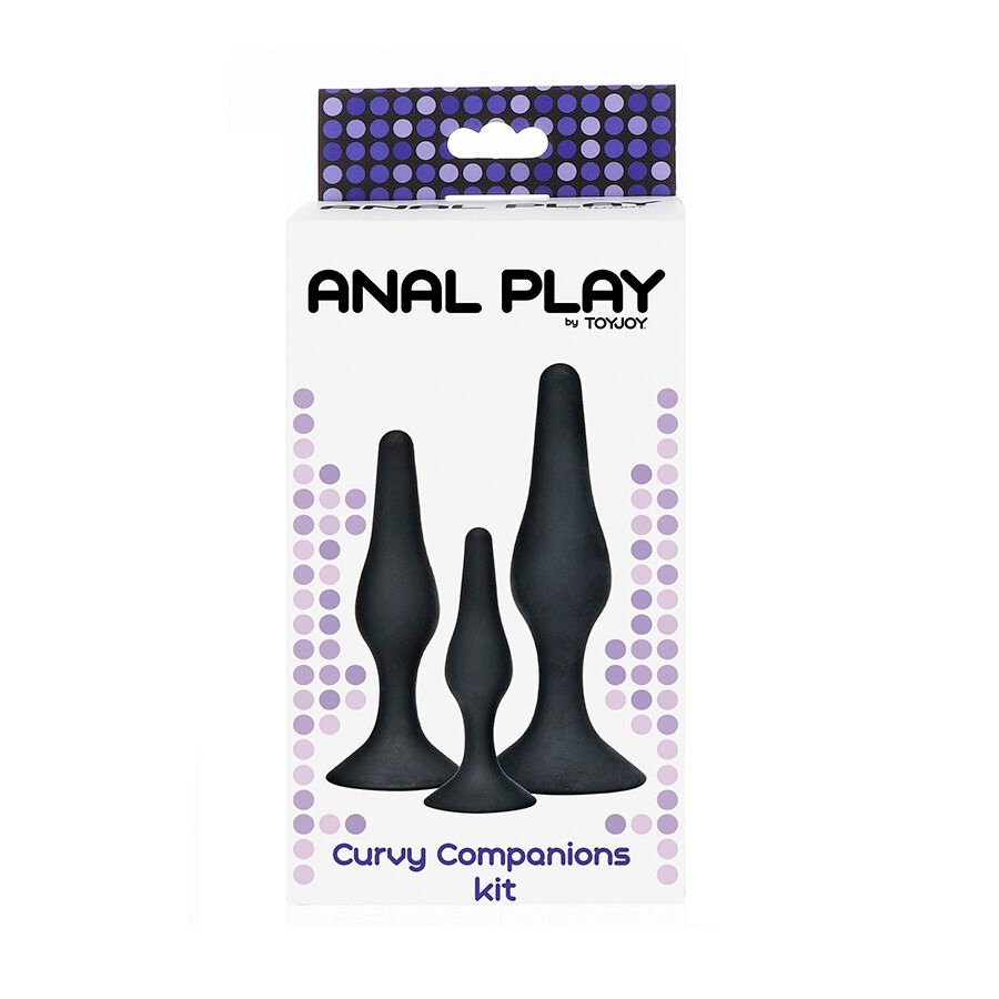 TOYJOY - ANAL PLAY CURVY COMPANIONS PLUG ANAL 3 PEÇAS PRETO - Image 3