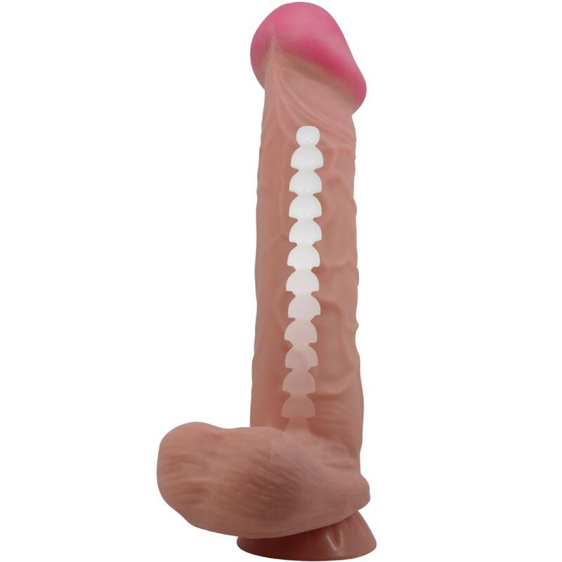 PRETTY LOVE - SÉRIE SLIDING SKIN DILDO REALÍSTICO COM VENTOSA DESLIZANTE PELE MARROM 26 CM - Image 5