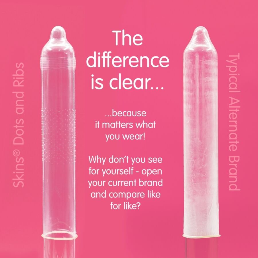 SKINS - DOTS & RIBS PREMIUM PRESERVATIVOS PACOTE 8 - Image 3