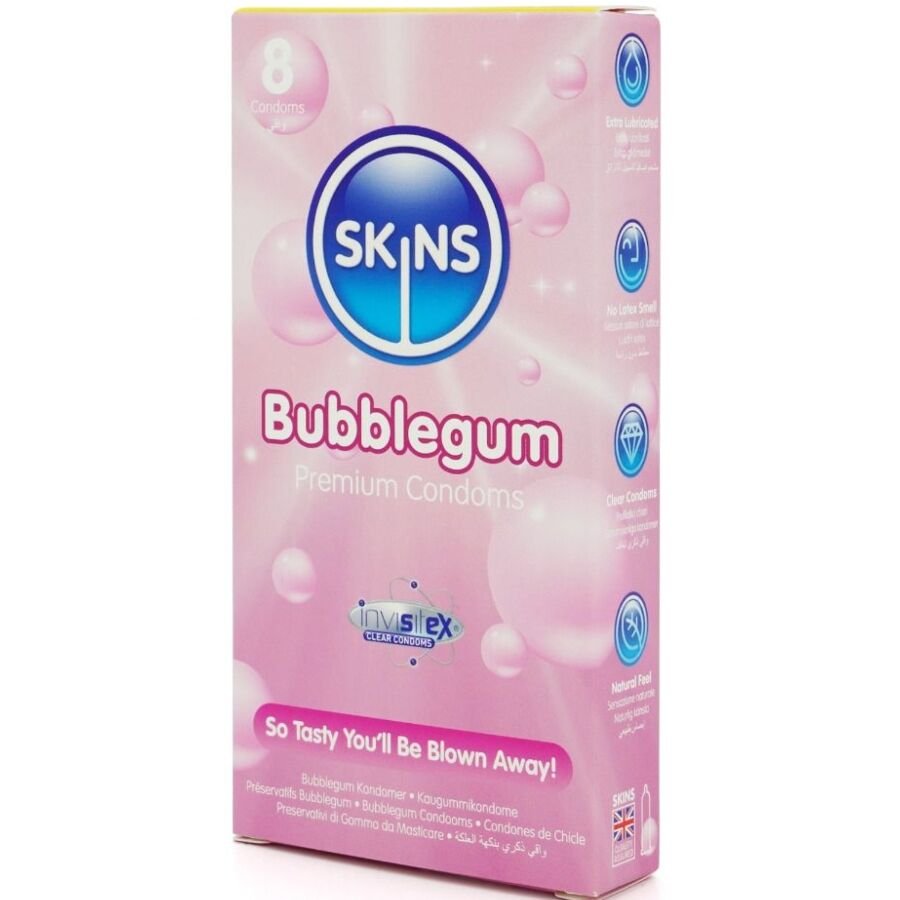 SKINS - PRESERVATIVOS BUBBLEGUM PREMIUM PACOTE 8 - Image 2