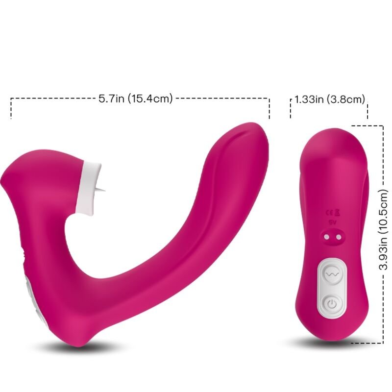 ARMONY - SECRETKISS LIMPEZA VIBRATÓRIA NO CLITÓRIS E VIBRADOR CURVO FÚCSIA - Image 3