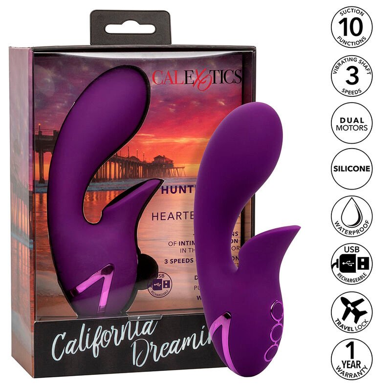 CALEXOTICS - ESTIMULADOR E SUCCIONADOR HUNTINGTON BEACH HEARTBREAKER ROXO DA CALIFORNIA DREAMING - Image 2