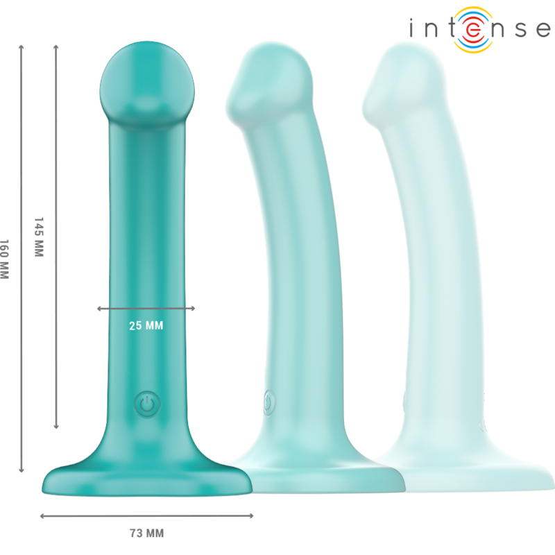 INTENSE - VIBRADOR KATIE COM VENTOSA 10 VIBRAÇÕES CONTROLE REMOTO AZUL - Image 3