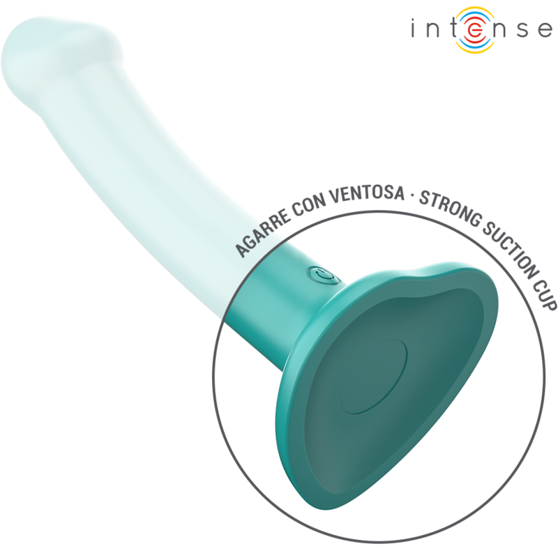 INTENSE - VIBRADOR KATIE COM VENTOSA 10 VIBRAÇÕES CONTROLE REMOTO AZUL - Image 5
