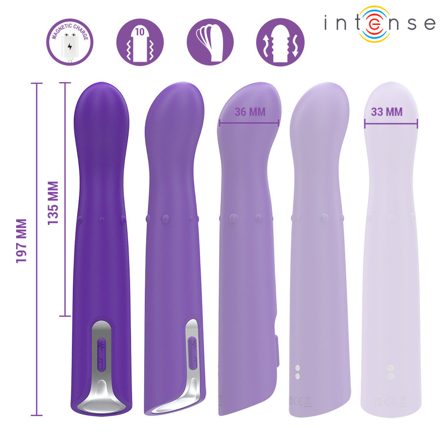 INTENSE - HELENA BEADS VIBRADOR WIGGLE UP & DOWN 13,5 CM - Image 5