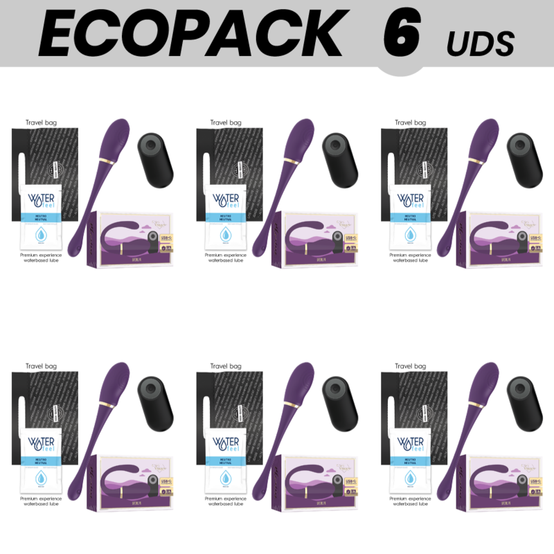 ECOPACK 6 UNIDADES - TREASUREMERLIN DOUBLE COUPLE VIBRATOR CONTROL REMOTO