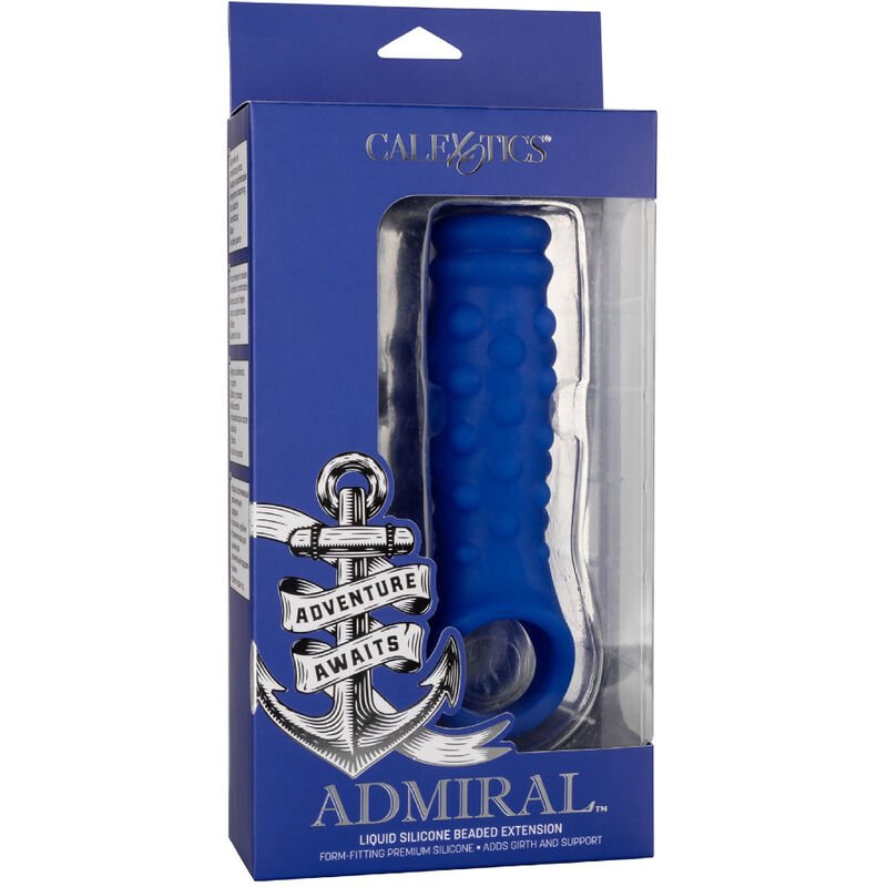 CALEXOTICS - ADMIRAL CAPA PARA PÊNIS COM FRISAS SILICONE LÍQUIDO AZUL - Image 6