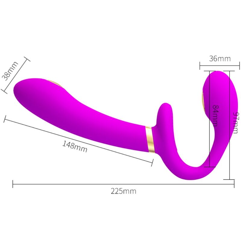 PRETTY LOVE - THUNDERBIRD VIBRADOR DUPLO COM CONTROLE REMOTO ROXO - Image 4