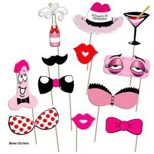 DIABLO PICANTE - CONJUNTO PHOTOCALL PARTY MODELO 1 - 12 UNIDADES