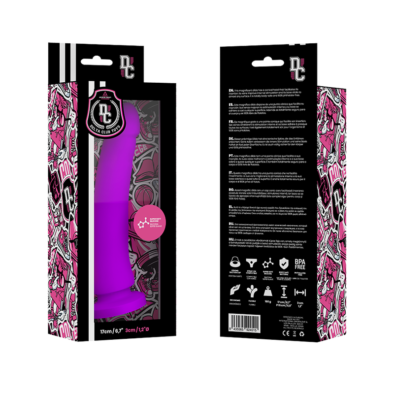 DELTA CLUB - TOYS LILAC DILDO MEDICAL SILICONE 17 CM -O- 3 CM - Image 4