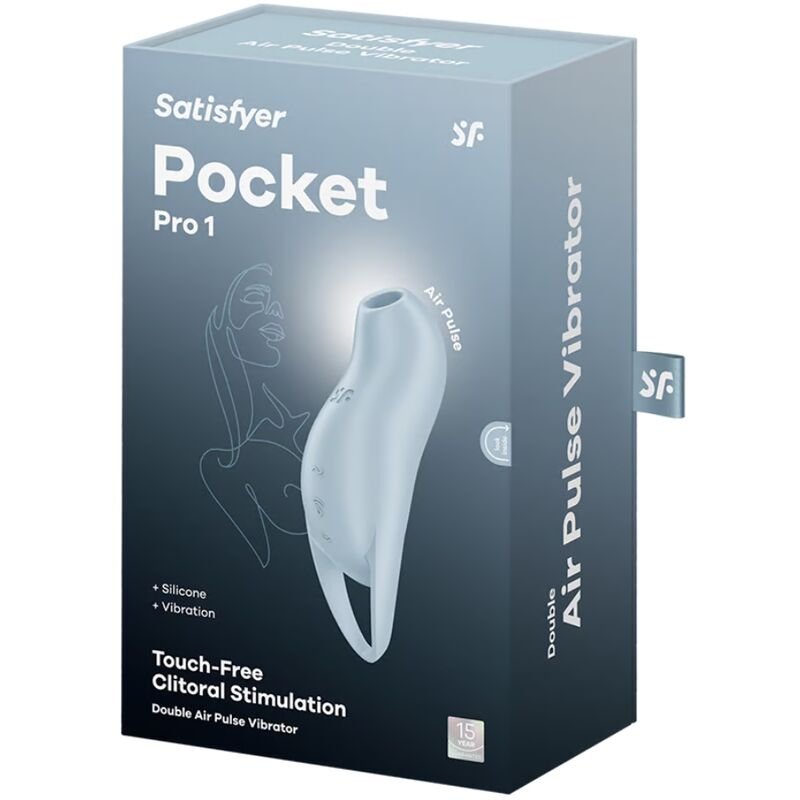 SATISFYER - POCKET PRO 1 ESTIMULADOR DE CLITÓRIS AZUL CLARO - Image 5