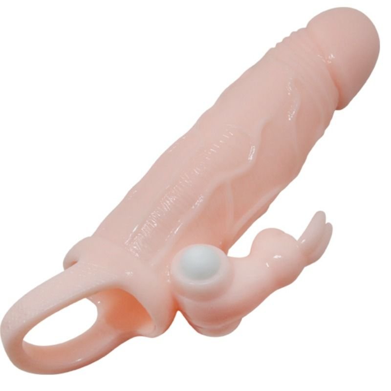 BAILE - CAPA PARA PÊNIS BRAVE MAN COM COELHO E CARNE DE MOTOR DUPLO 16.5 CM - Image 3