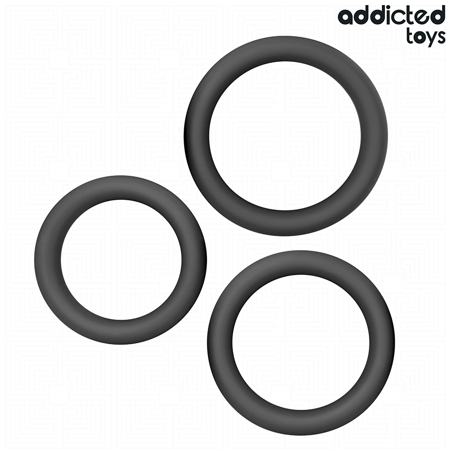ADDICTED TOYS - CONJUNTO DE ANÉIS PLANOS DE SILICONE - Image 5