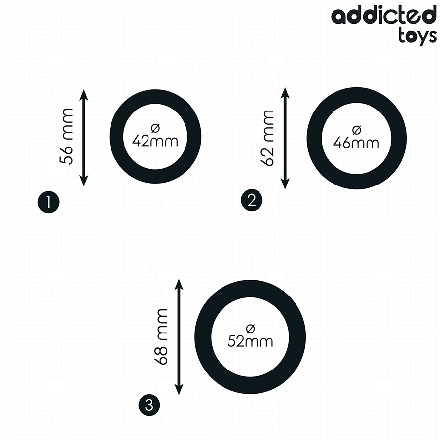 ADDICTED TOYS - CONJUNTO DE ANÉIS PLANOS DE SILICONE - Image 4