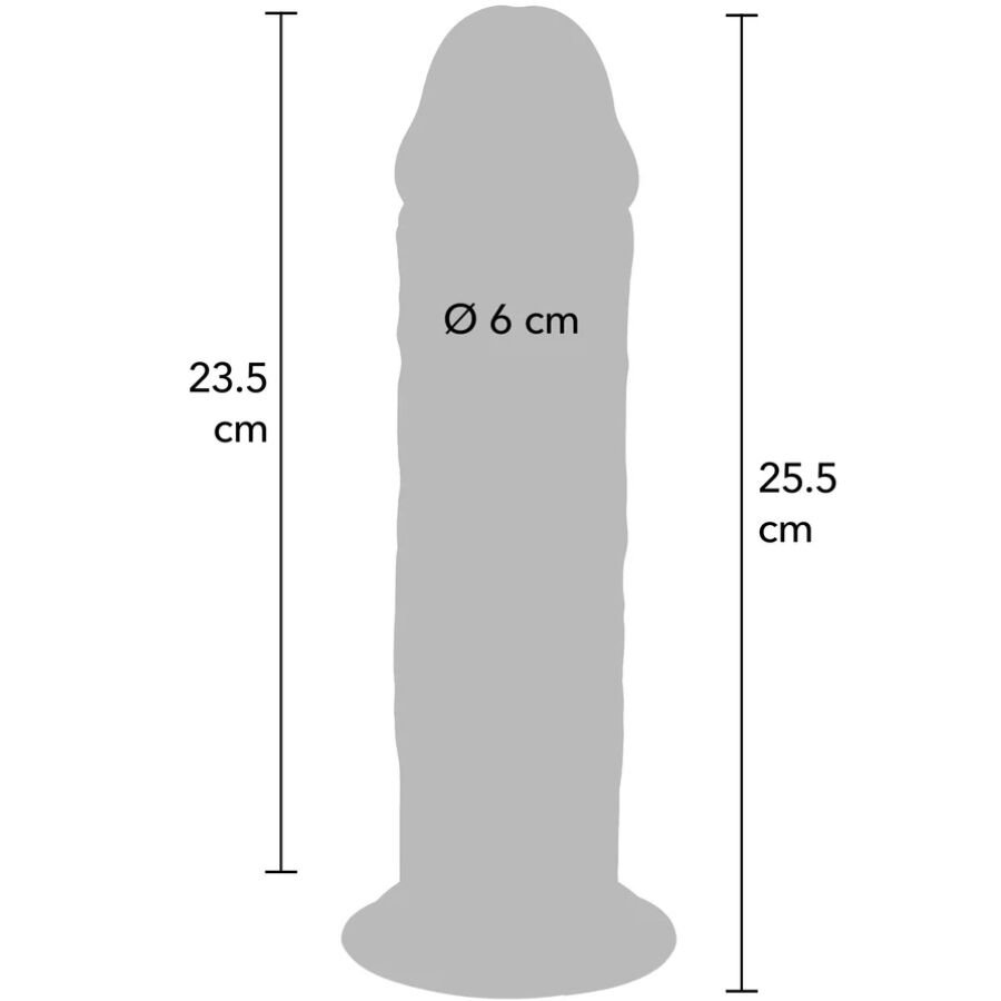 GET REAL - PÊNIS DE TPE DELUXE DE DUPLA DENSIDADE E ESPESSURA, 25,5 CM - Image 4