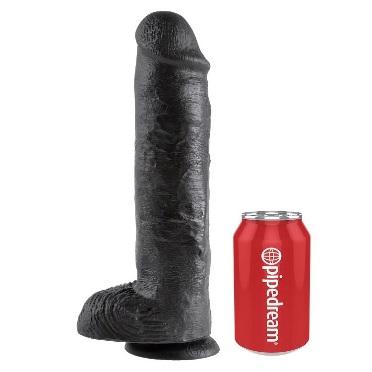 KING COCK - DILDO PRETO COM BOLAS 28 CM - Image 4