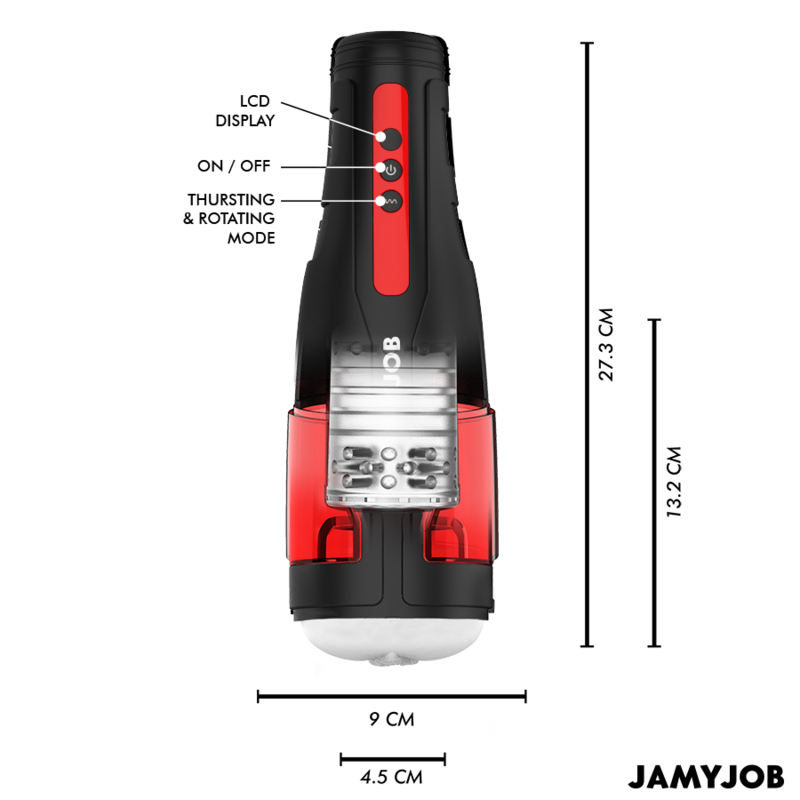 JAMYJOB - MASTURBADOR AUTOMÁTICO DE VAGINA CYCLONE 10 MODOS DE ROTAÇÃO E IMPULSO - Image 3