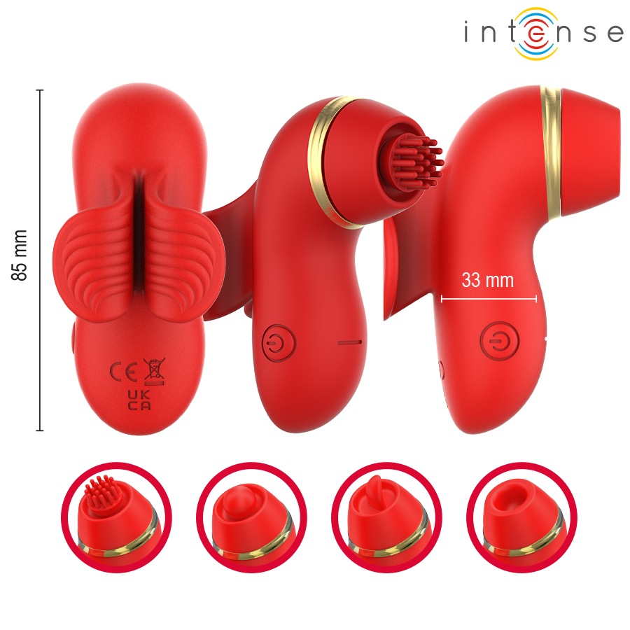 INTENSE - ESTIMULADOR DE PATTY COM 4 PONTAS, SUCÇÃO, TOQUES, CÓCEGAS E LAMBIDAS - Image 4