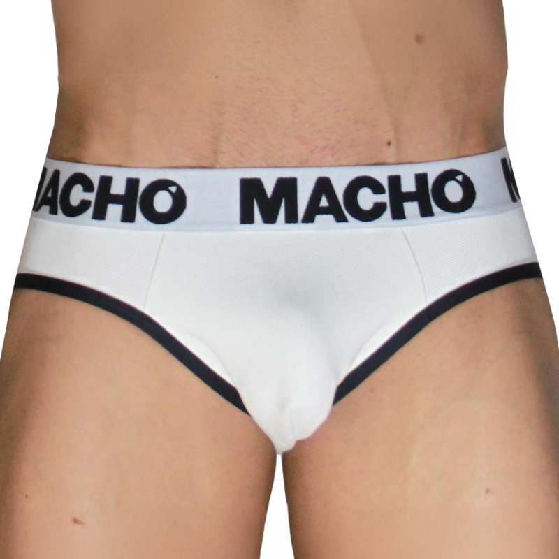 MACHO - MCH006 SLIP CLÁSSICO BRANCO + PRETO M - Image 2