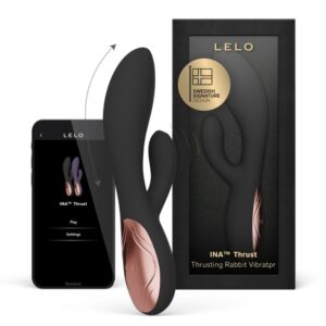 LELO - INA THRUST RABBIT VIBRADOR DE EMPURRAÇÃO PRETO
