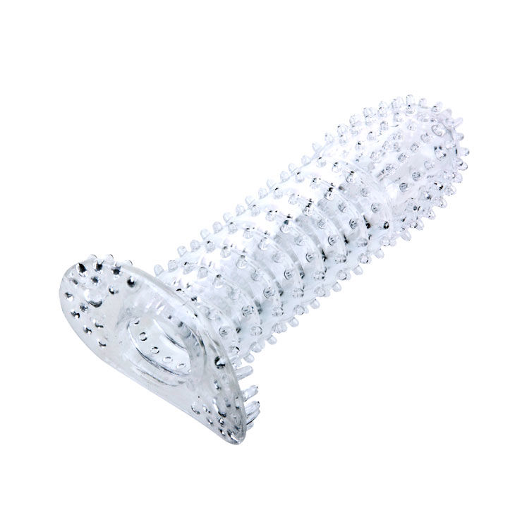 BAILE - BAINHA PARA PÉNIS COM PONTOS ESTIMULANTES TRANSPARENTE 14 CM - Image 2