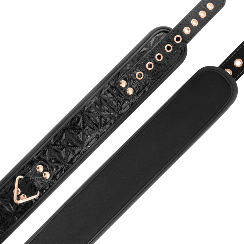 BEGME - BLACK EDITION PREMIUM VEGAN LEATHER COLLAR WITH NEOPRENE LINING - Image 4
