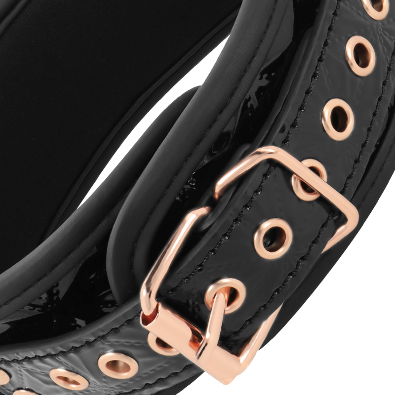 BEGME - BLACK EDITION PREMIUM VEGAN LEATHER COLLAR WITH NEOPRENE LINING - Image 5