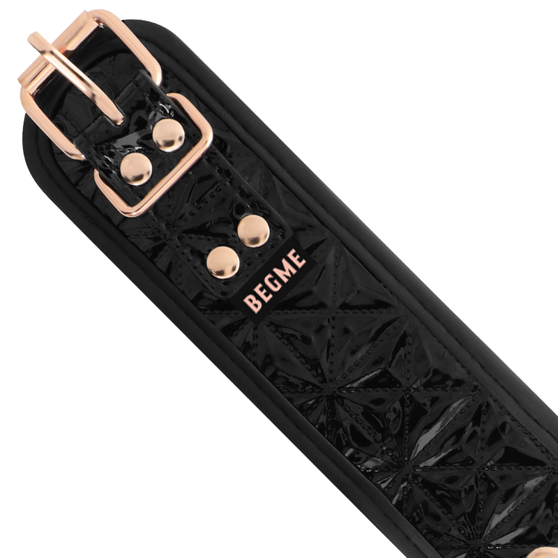 BEGME - BLACK EDITION PREMIUM VEGAN LEATHER COLLAR WITH NEOPRENE LINING - Image 6