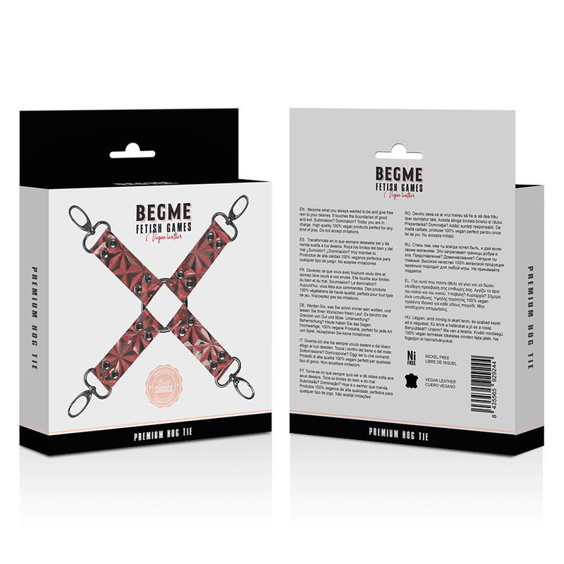 BEGME - RED EDITION PREMIUM VEGAN LEATHER HOG TIE - Image 5