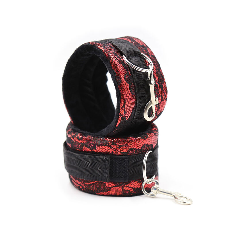 OHMAMA FETISH - VELVET HANDCUFFS WITH NYLON TAPE - Image 3