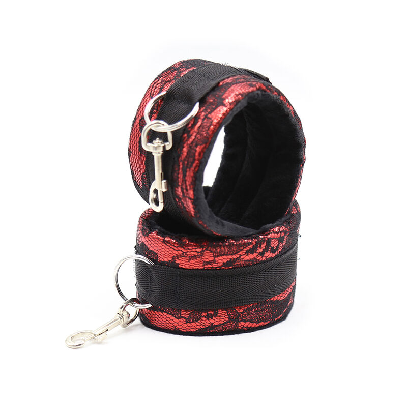 OHMAMA FETISH - VELVET HANDCUFFS WITH NYLON TAPE - Image 5