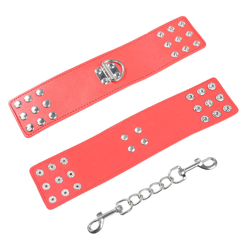 OHMAMA FETISH - RED HANDCUFFS WITH SNAP CLOSURE - Image 3