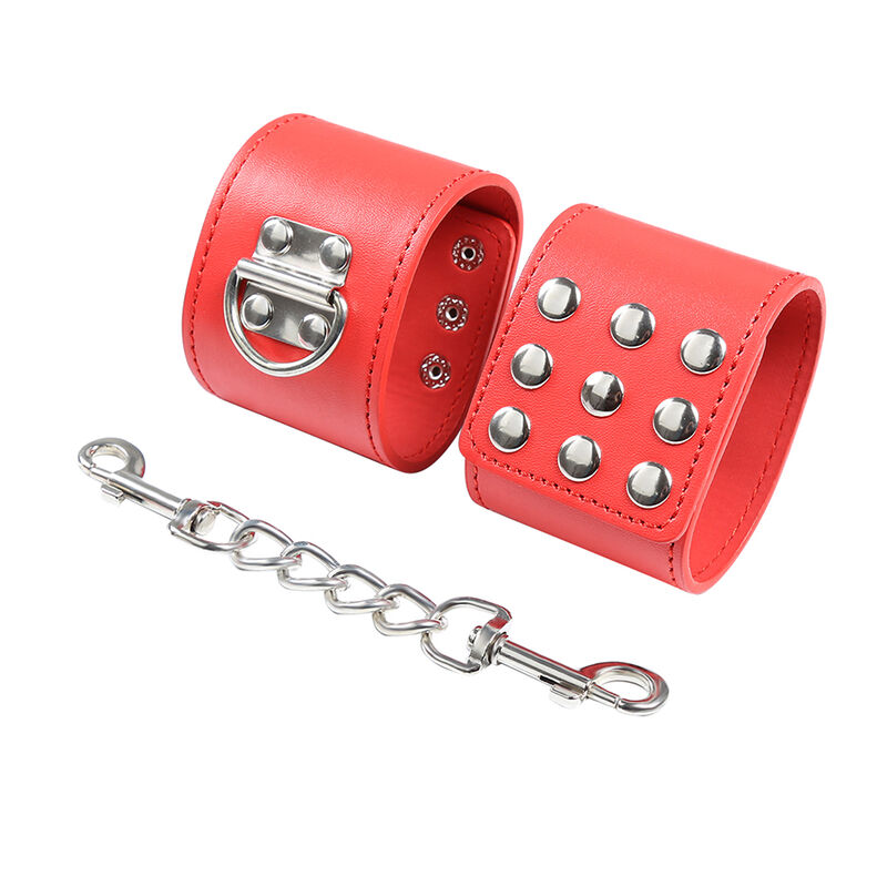 OHMAMA FETISH - RED HANDCUFFS WITH SNAP CLOSURE - Image 6