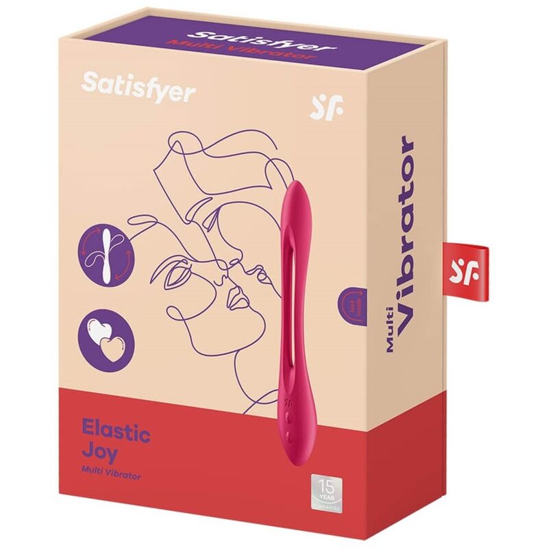 SATISFYER - MULTI VIBRADOR ELASTIC JOY VERMELHO - Image 4