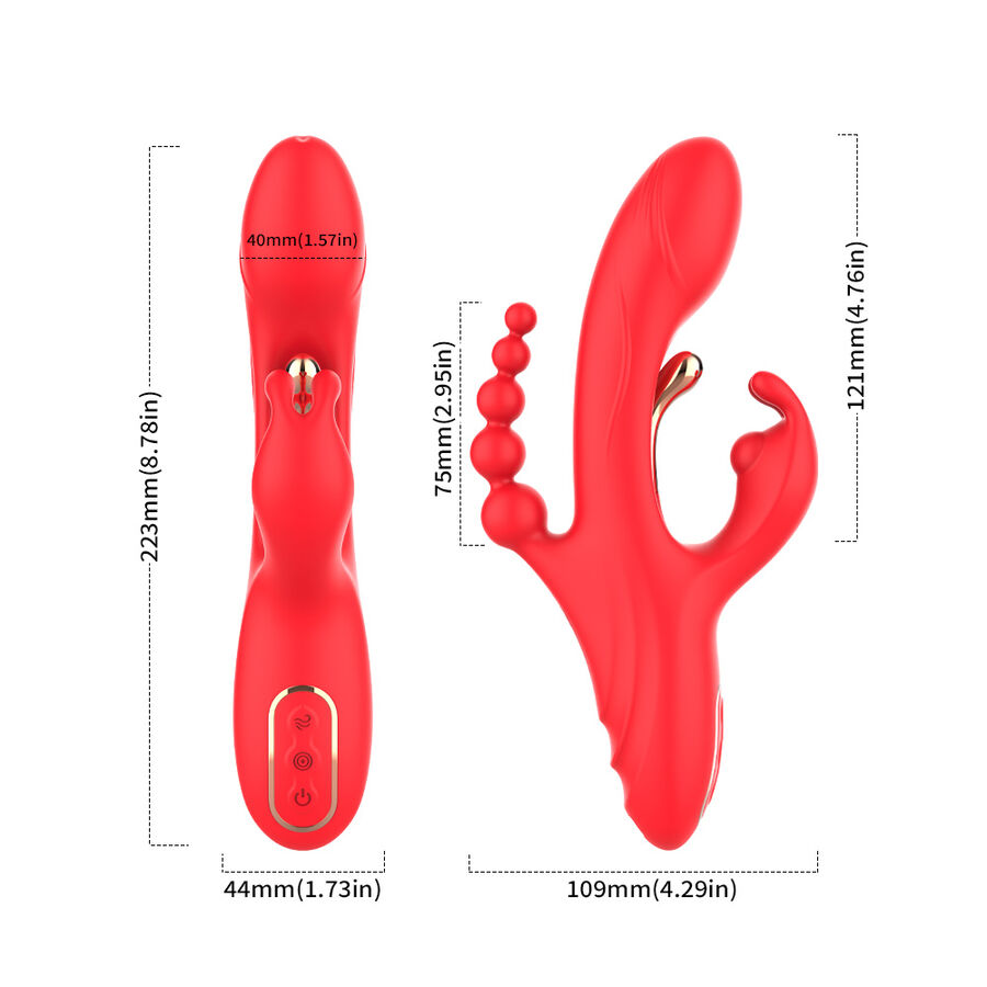 ARMONY - ESTIMULADOR DE PONTO G E CLITÓRIS VIBRADOR VERMELHO - Image 6