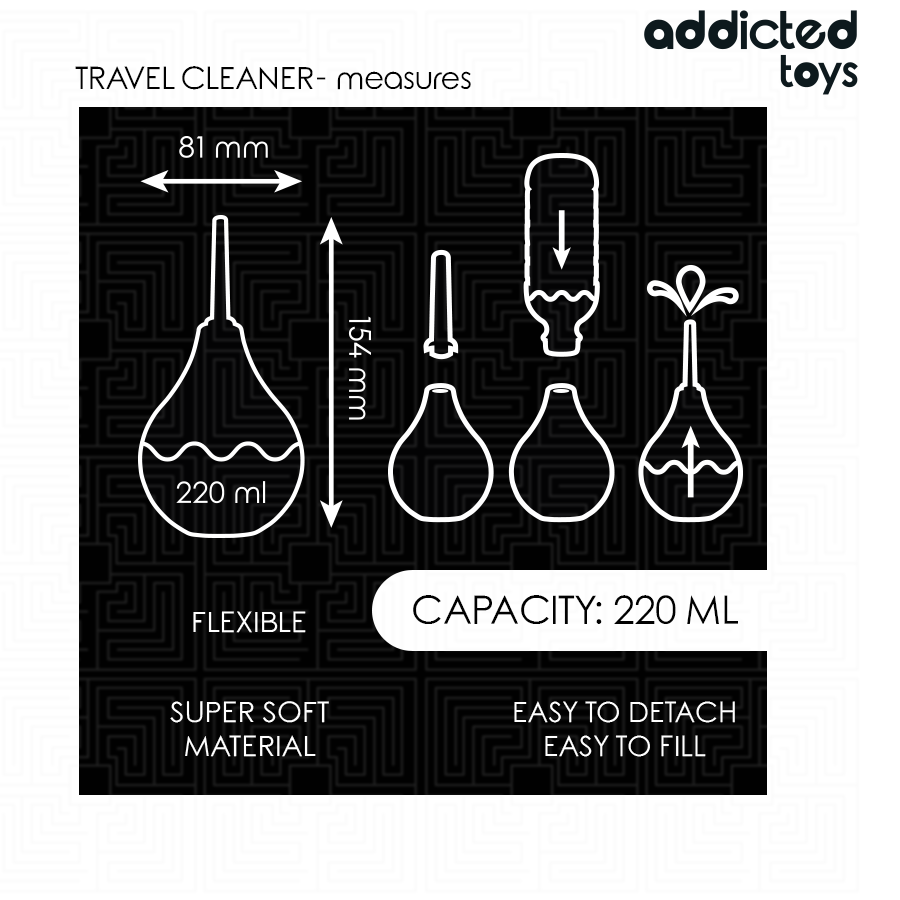 ADDICTED TOYS - LIMPADOR ANAL DE VIAGEM TAMANHO L 220 ML - Image 5