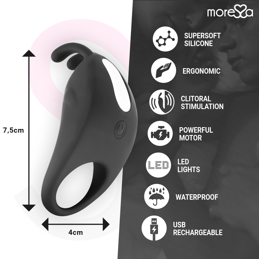MORESSA - BRAD PREMIUM SILICONE RECARREGVEL PRETO - Image 4