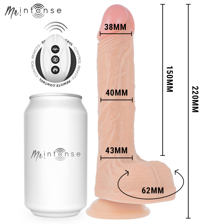 MR INTENSE - BROSNAN REALISTA MULTIFUNCIONAL COM VIBRAÇÃO, CONTROLE REMOTO PARA CIMA E PARA BAIXO, 22 CM - OU - 4 CM - Image 4