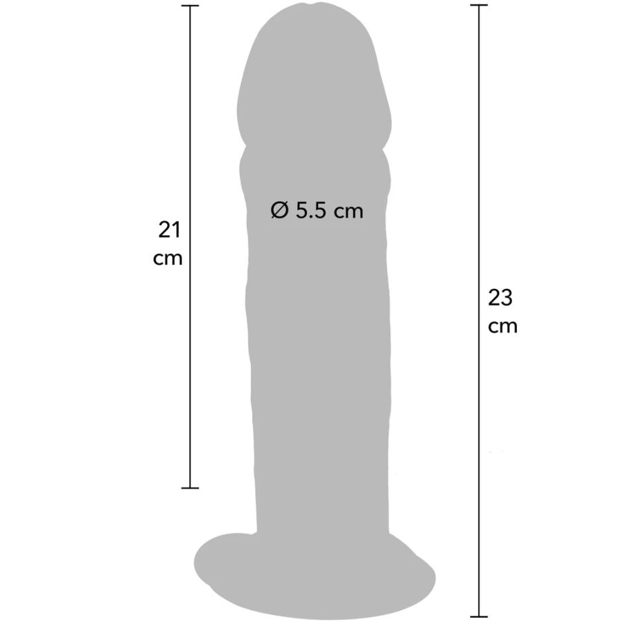 GET REAL - PÊNIS DE TPE DELUXE DE DUPLA DENSIDADE E ESPESSURA, 23 CM - Image 4