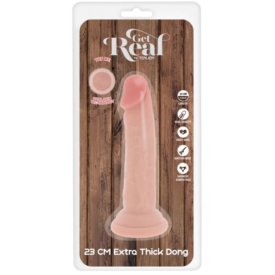 GET REAL - PÊNIS DE TPE DELUXE DE DUPLA DENSIDADE E ESPESSURA, 23 CM - Image 5
