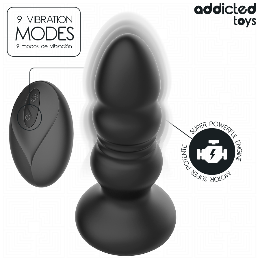 ADDICTED TOYS - PLUG ANAL GIRATÓRIO VIBRATÓRIO COM LUZ LED E CONTROLE REMOTO - Image 4