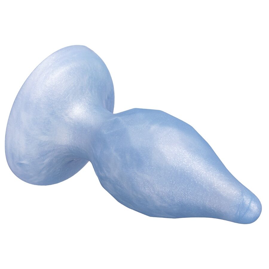 SILEXD - DIAMOND PLUG ANAL FANTASY DE SILICONE LÍQUIDO TERMOREATIVO AZUL PEROLADO 9,2 CM - Image 4