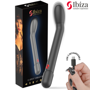 IBIZA - VIBRADOR DE PONTO G PRETO COM VIBRAÇÃO