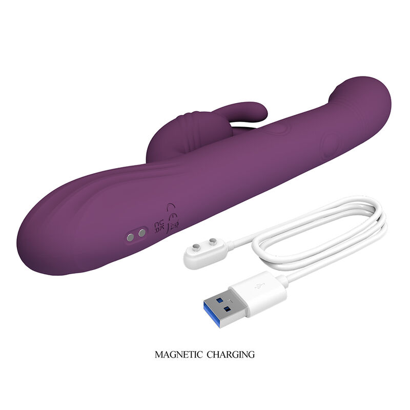 PRETTY LOVE - DEE VIBRADOR MULTIFUNCIONAL COELHO OSCILAÇÃO E PERCUSSÃO ROXO - Image 5
