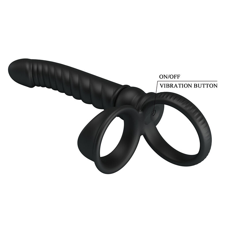 PRETTY LOVE - VIBRADOR ANAL MERRITT COM ANEL E VIBRAÇÃO PRETO - Image 6